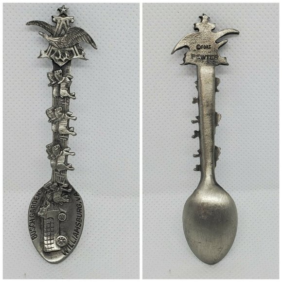 Busch Gardens Williamsburg VA Pewter Spoon - Picture 1 of 11